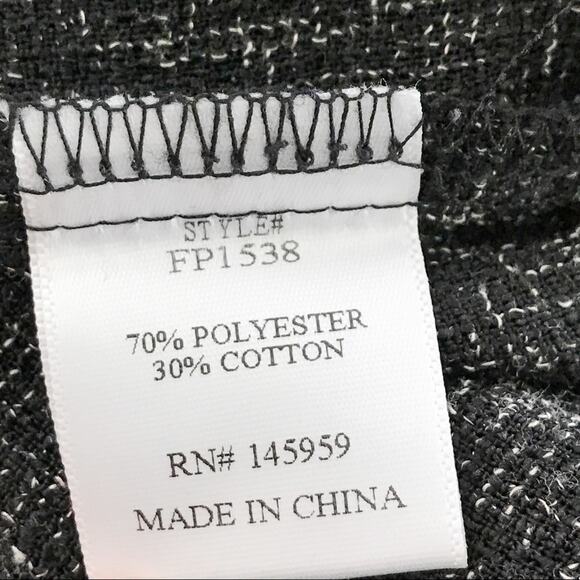 Dress Forum Womens Large L Black White Tie Waist Shorts Speckle Cotton Blend - Picture 9 of 10